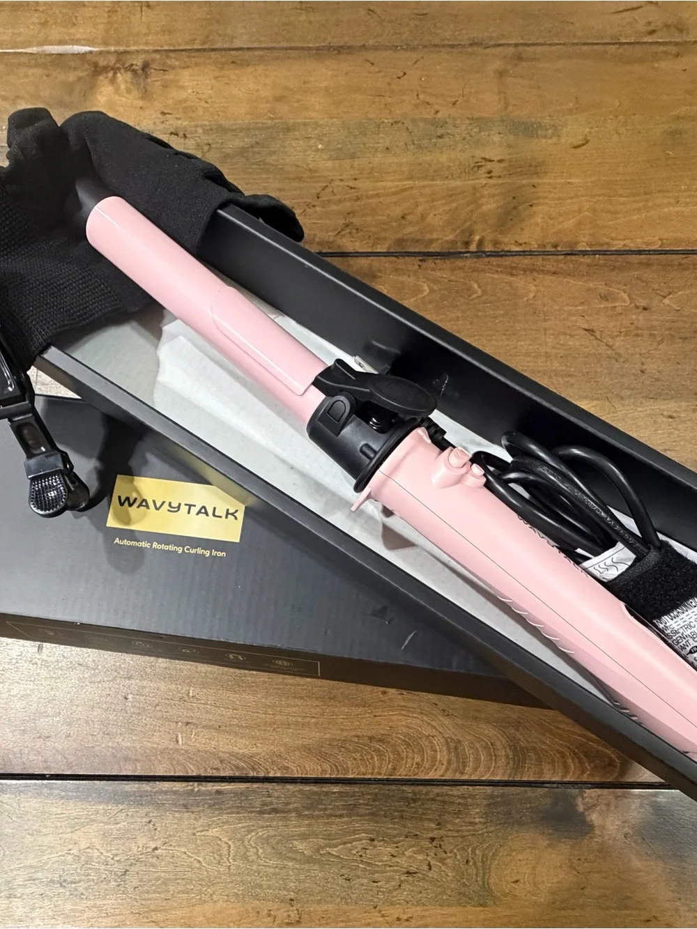 WAVYTALK Pink Automatic Rotating Curling Iron